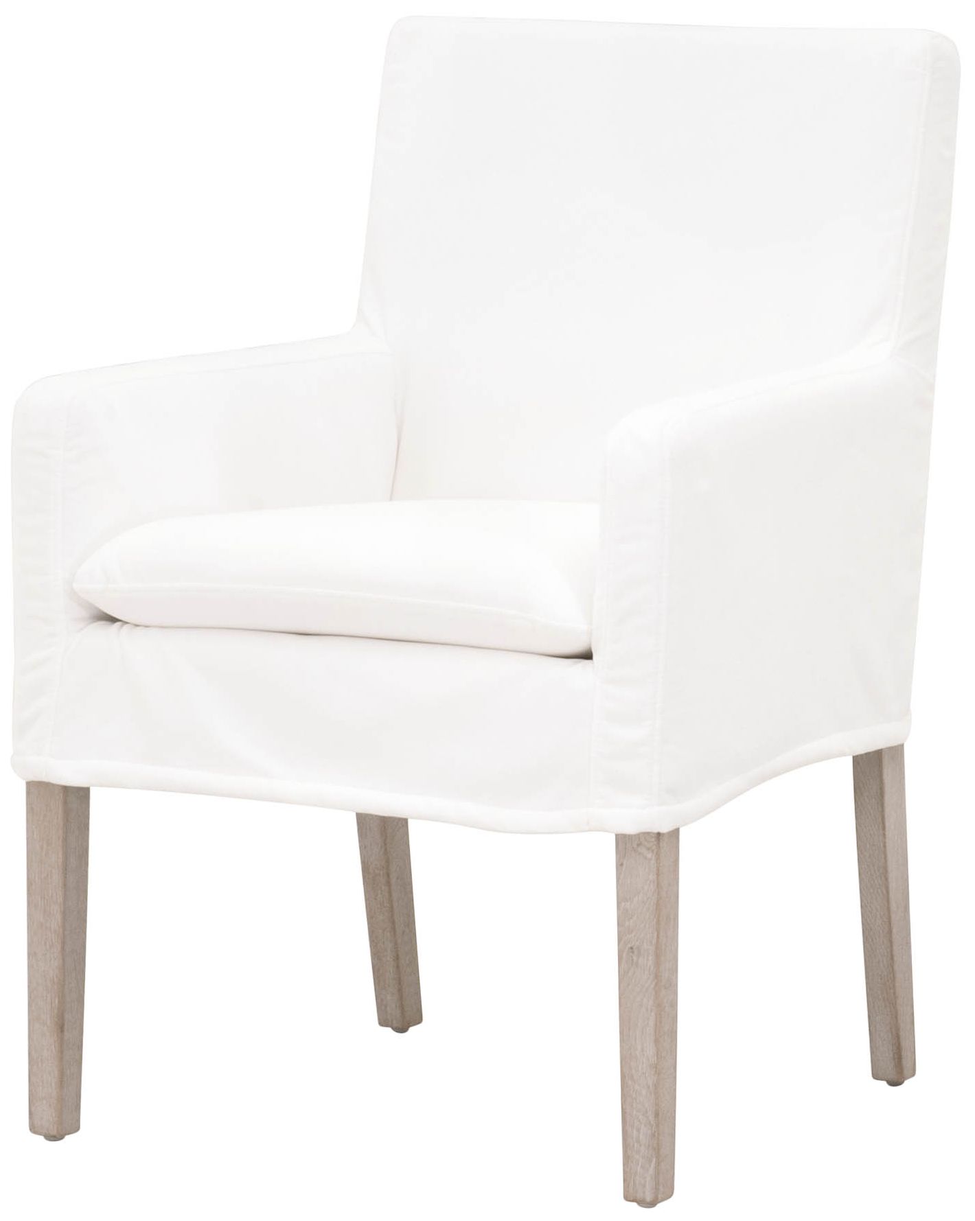 Image 3 Drake Slipcover Arm Chair, LiveSmart Peyton-Pearl, Natural Gray Oak more views
