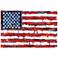 Dramatic Stars and Stripes 48" Wide Tempered Glass Wall Art