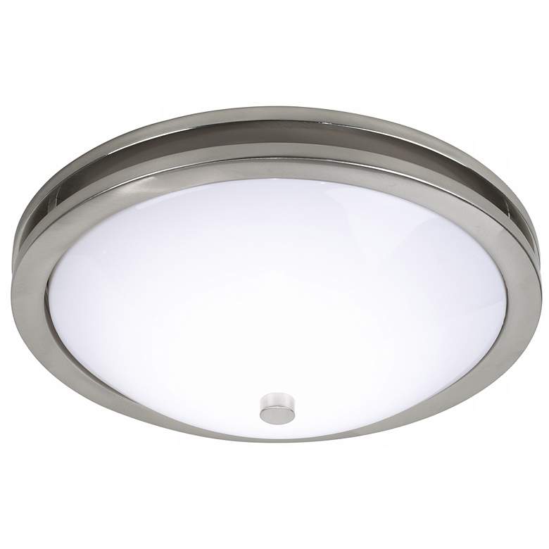 Image 1 Dramona 15" Wide Brushed Nickel Round Ceiling Light