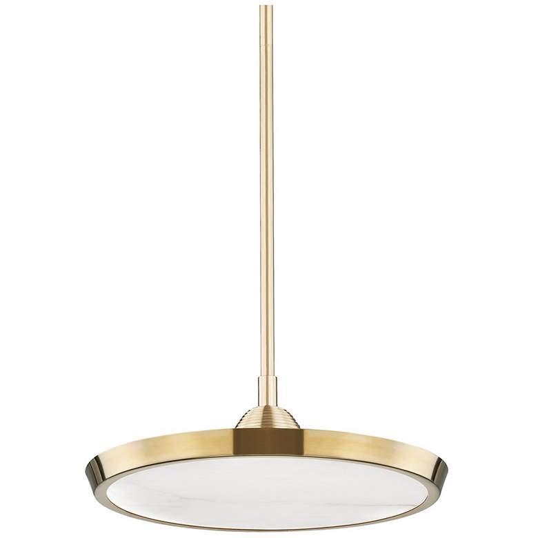 Image 1 Draper Small Led Pendant Aged Brass