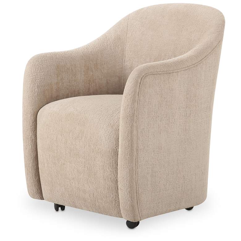 Image 2 Drava Rolling Dining Chair Beige more views