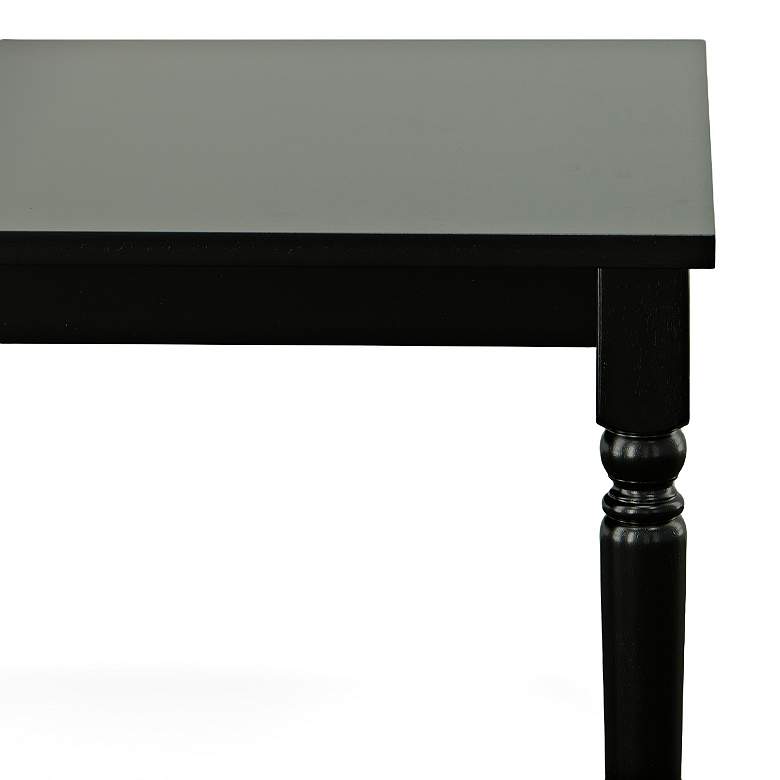 Image 4 Draven 47 1/2" Wide Black Wood Rectangular Dining Table more views