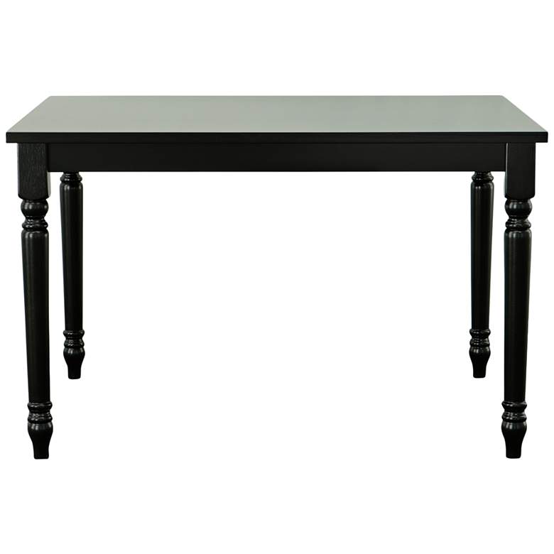 Image 6 Draven 47 1/2" Wide Black Wood Rectangular Dining Table more views