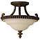 Drawing Room 17" Wide Semi-Flushmount Ceiling Fixture