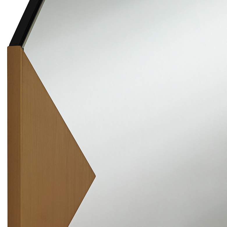 Image 2 Drayden Gold 31" x 31" Triangles Wall Mirrors Set of 2 more views
