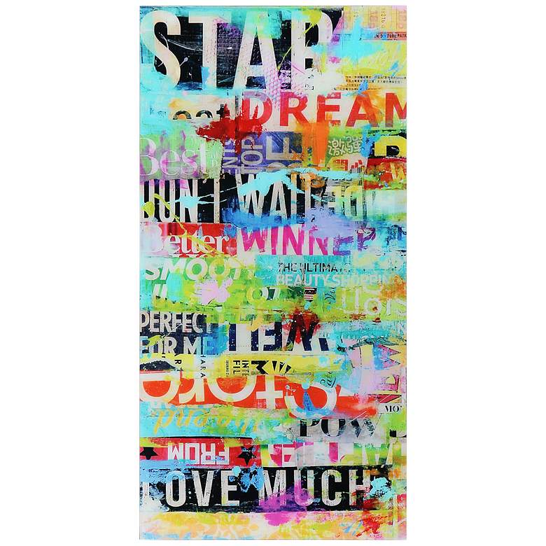 Image 4 Dream Big 72" High Free Floating Tempered Glass Wall Art more views