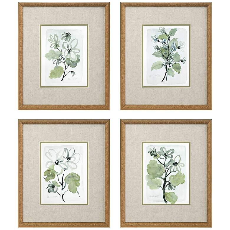 Image 3 Dream Blossom 17" High 4-Piece Framed Wall Art Set