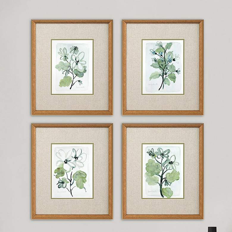 Image 2 Dream Blossom 17" High 4-Piece Framed Wall Art Set