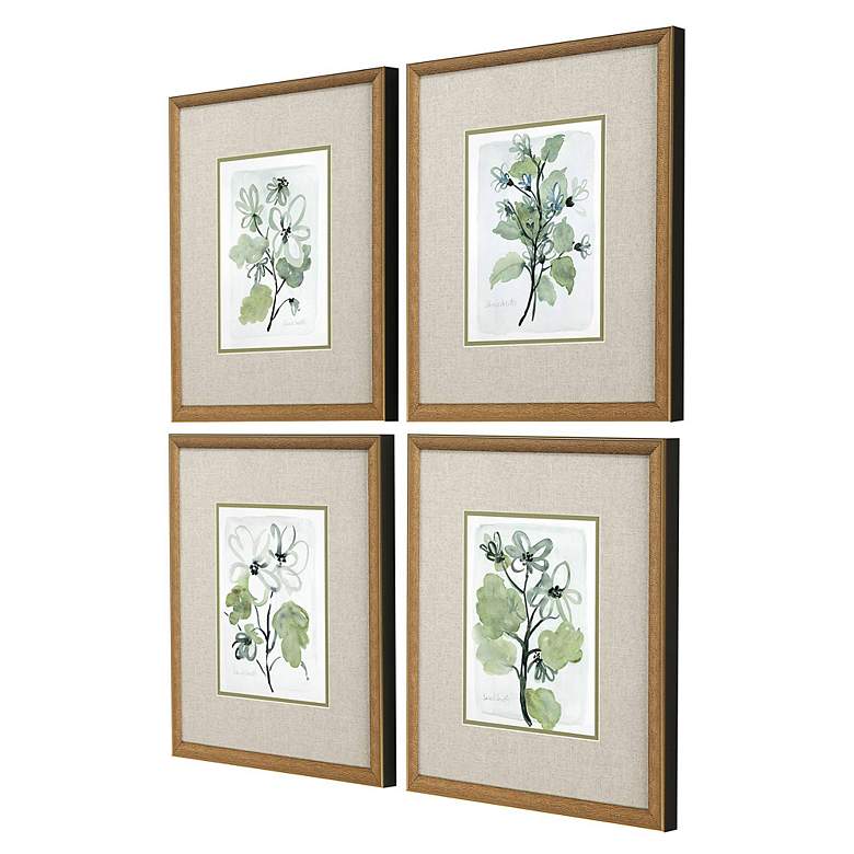 Image 5 Dream Blossom 17" High 4-Piece Framed Wall Art Set more views