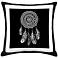 Dream Catcher Black Canvas and Microsuede 18" Square Pillow