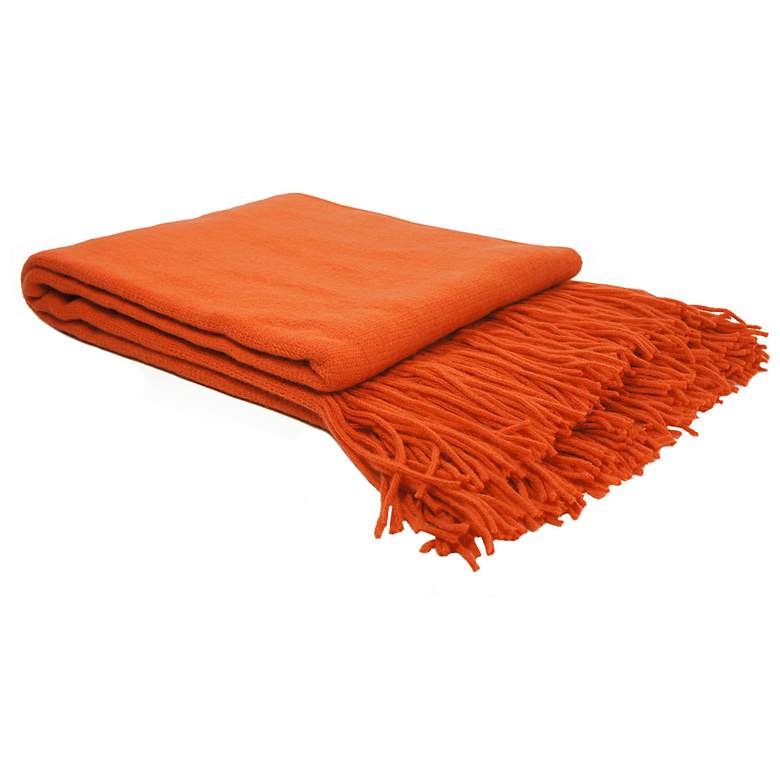 Image 1 Dream On Orange Knit Throw Blanket