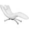 Dream White Leatherette Contemporary Chaise