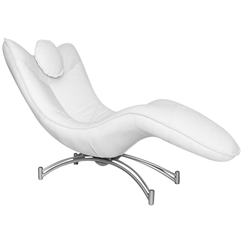 Image 1 Dream White Leatherette Contemporary Chaise