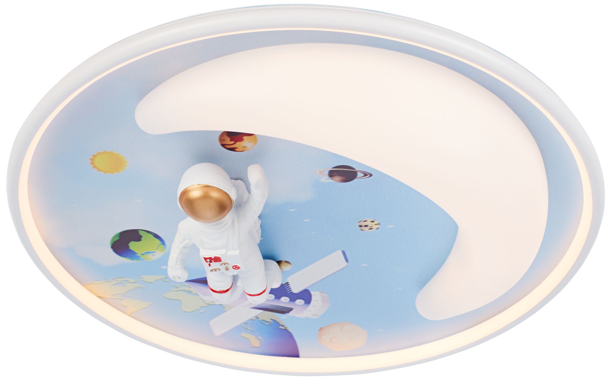 DreamGlow Apollo 18 1/2" Wide Moon Mission LED Ceiling Light