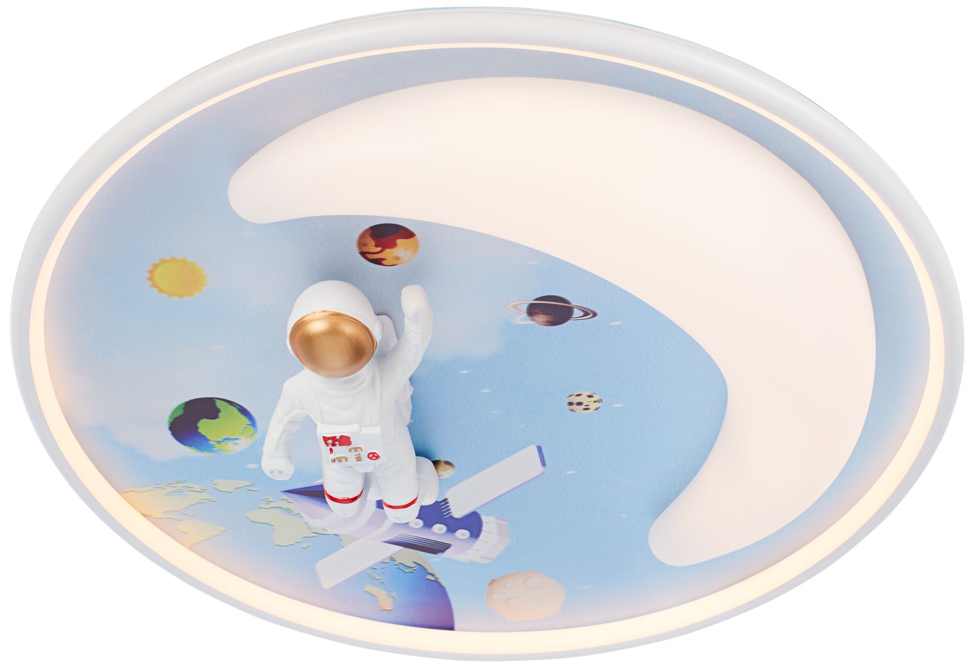 Image 6 DreamGlow Apollo 18 1/2" Wide Moon Mission LED Ceiling Light more views