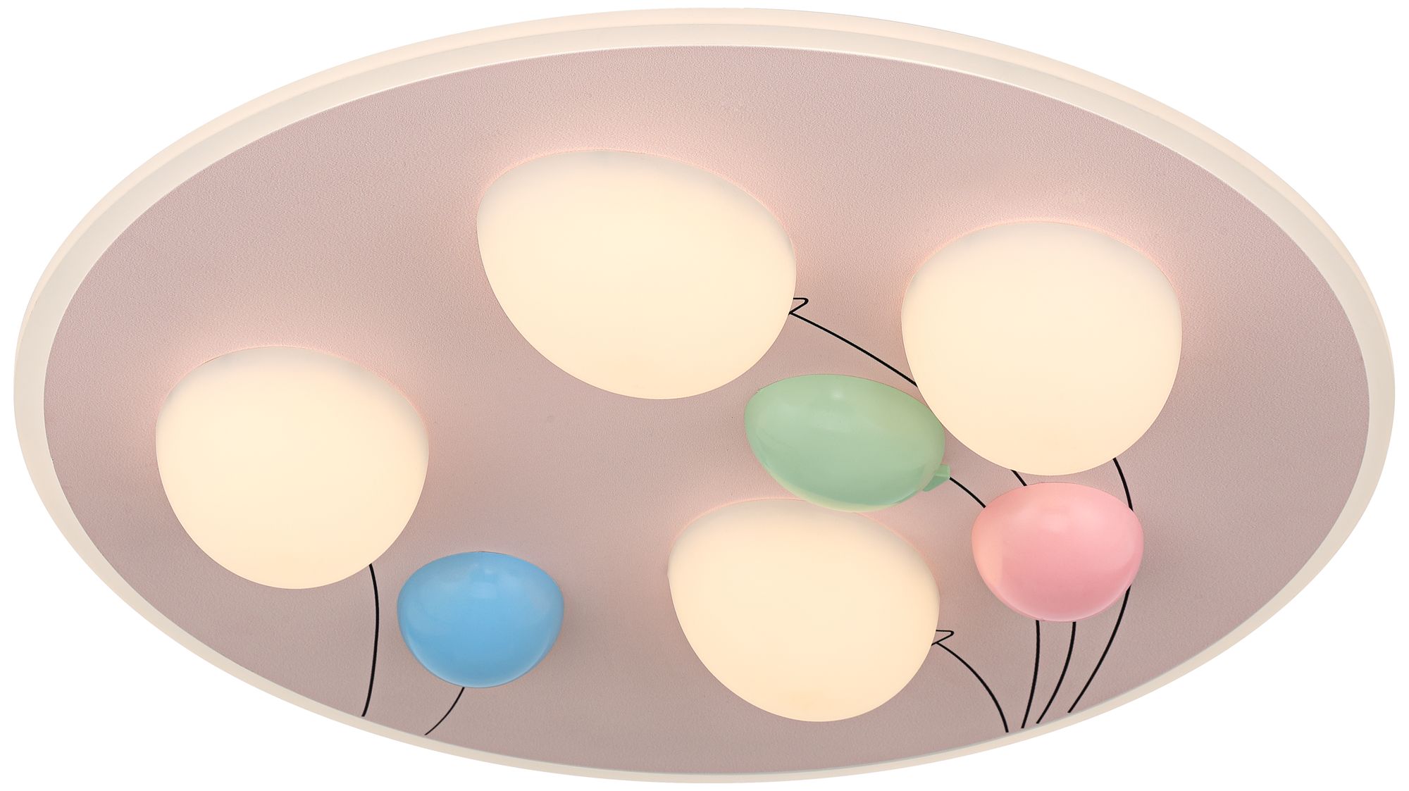 DreamGlow Celebration 19 3/4" Wide White and Pastels LED Ceiling Light