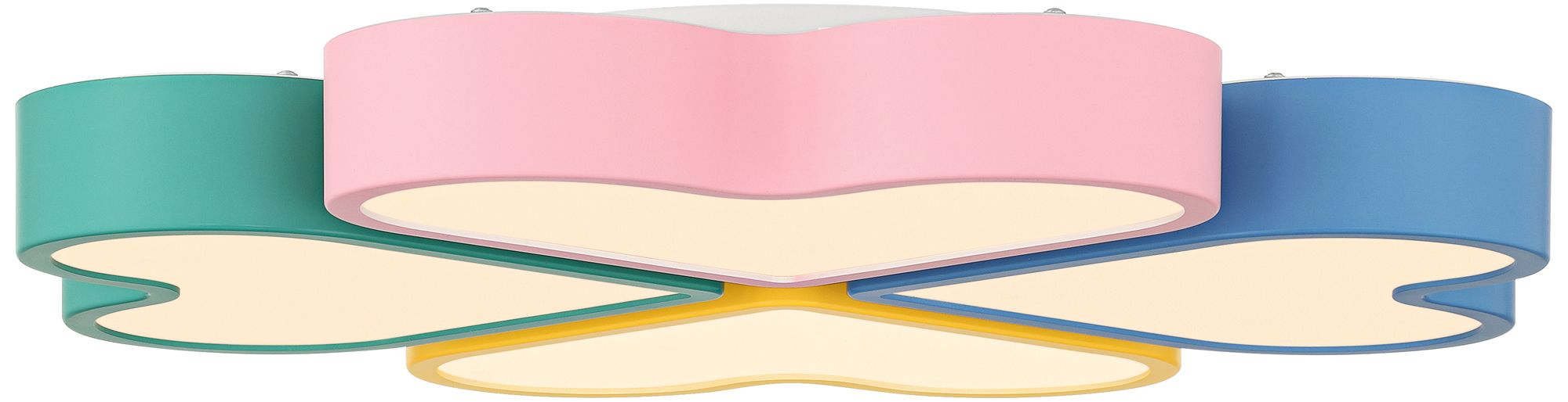 DreamGlow Macaron Heart 20 3/4" Wide Pastel Colors LED Ceiling Light