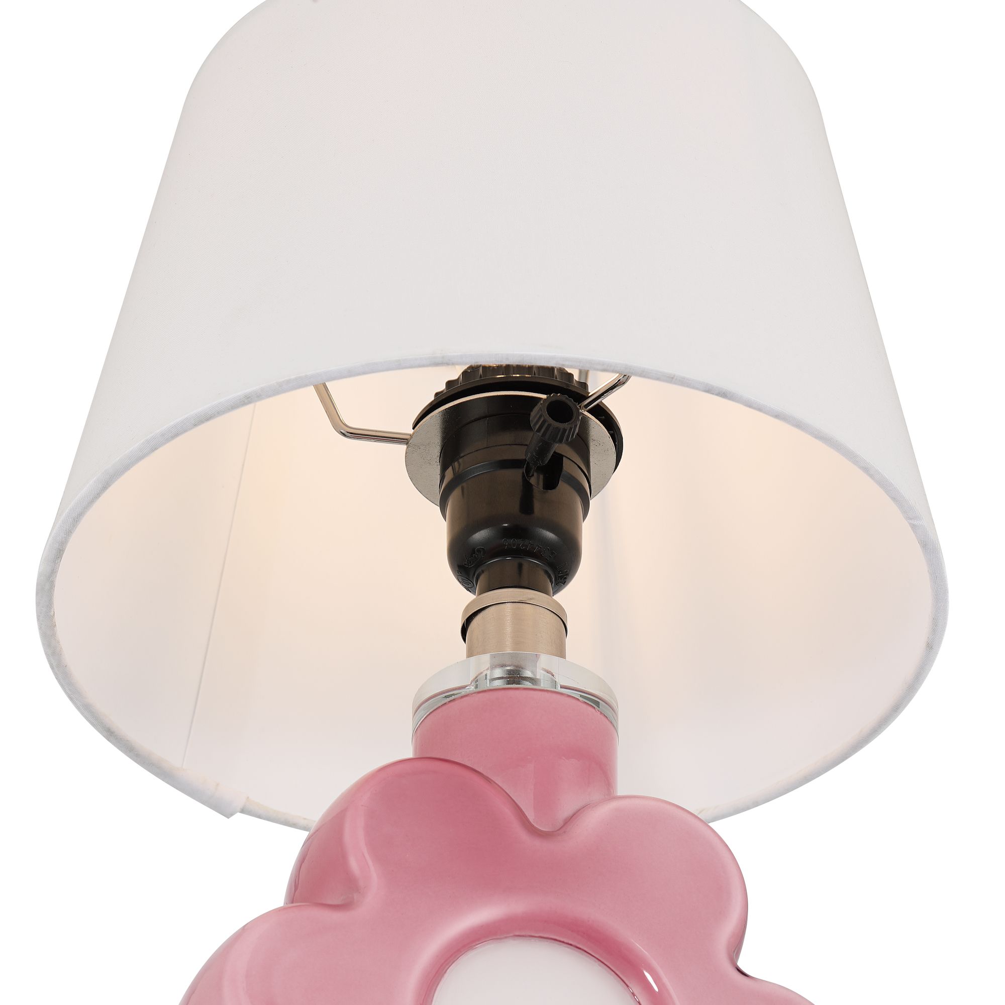 Image 4 DreamGlow Peony Bloom 15" High Pink Glass Flower Accent Table Lamp more views