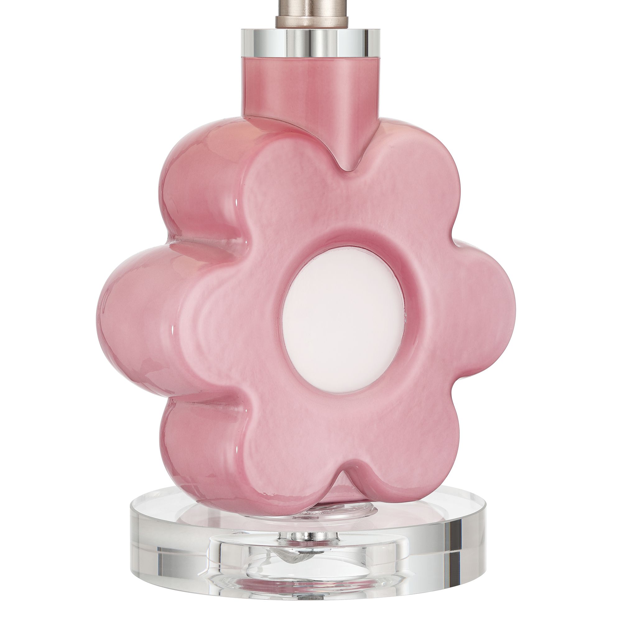 Image 7 DreamGlow Peony Bloom 15" High Pink Glass Flower Accent Table Lamp more views