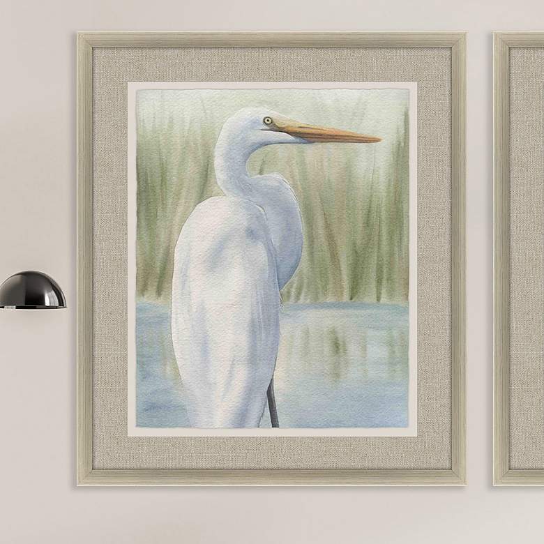 Image 2 Dreams of Egret I 41" High Giclee Framed Wall Art
