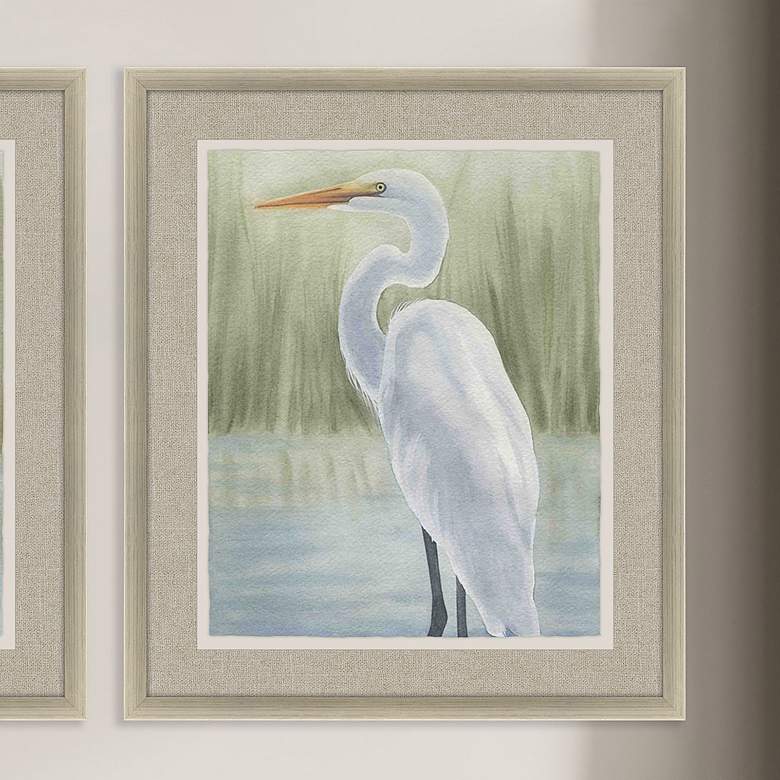 Image 2 Dreams of Egret II 41 inch High Giclee Framed Wall Art