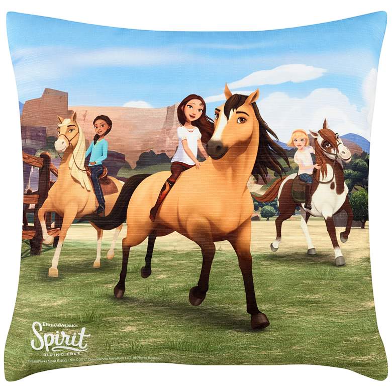 Image 1 DreamWorks Spirit Riding Free 18 inch Decorative Pillow 2