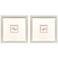 Dreamy Crab 11"W x 11"H Framed Art Set of 2