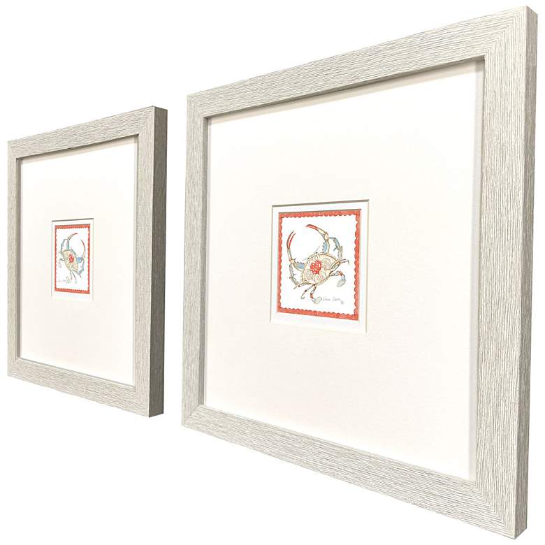 Image 2 Dreamy Crab 11"W x 11"H Framed Art Set of 2 more views