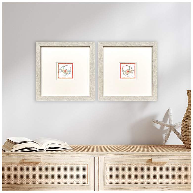 Image 4 Dreamy Crab 11"W x 11"H Framed Art Set of 2 more views