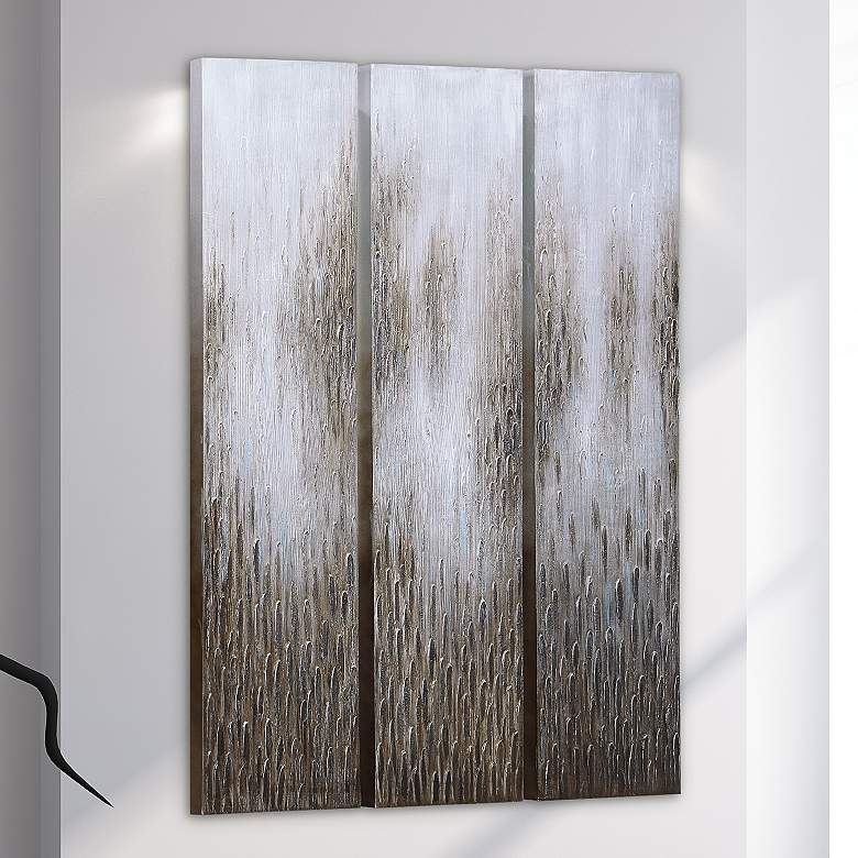 Image 1 Dreamy Field 72" High 3-Piece Canvas Wall Art Set