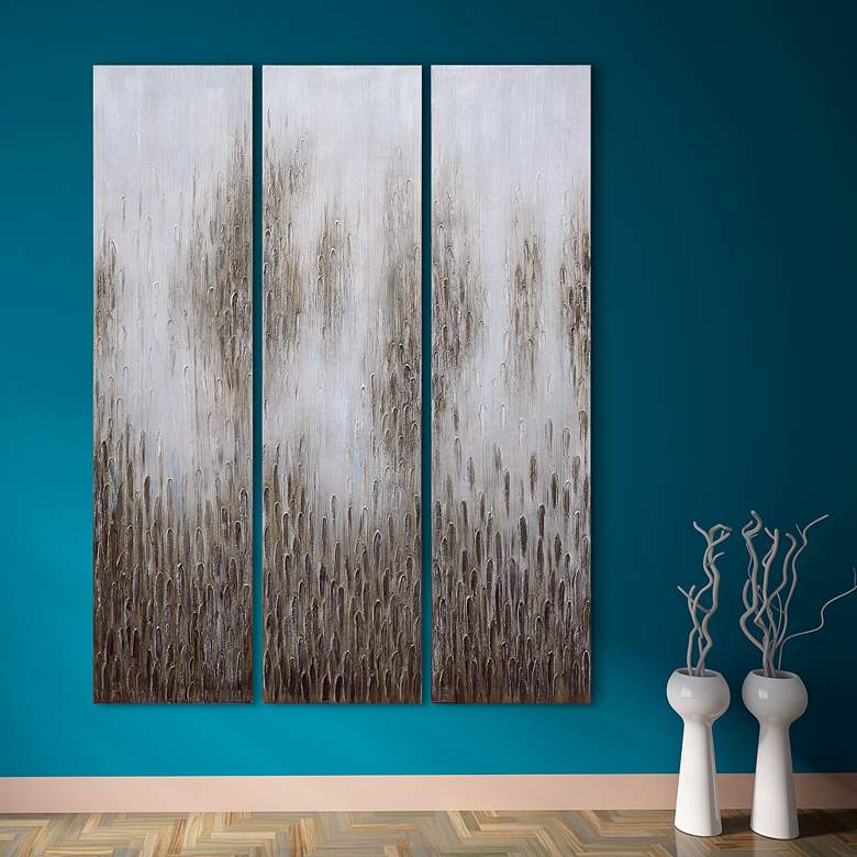 Image 6 Dreamy Field 72 inch High 3-Piece Canvas Wall Art Set more views