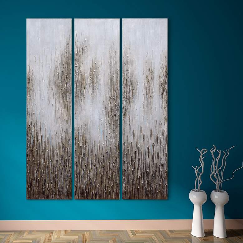 Image 6 Dreamy Field 72" High 3-Piece Canvas Wall Art Set more views