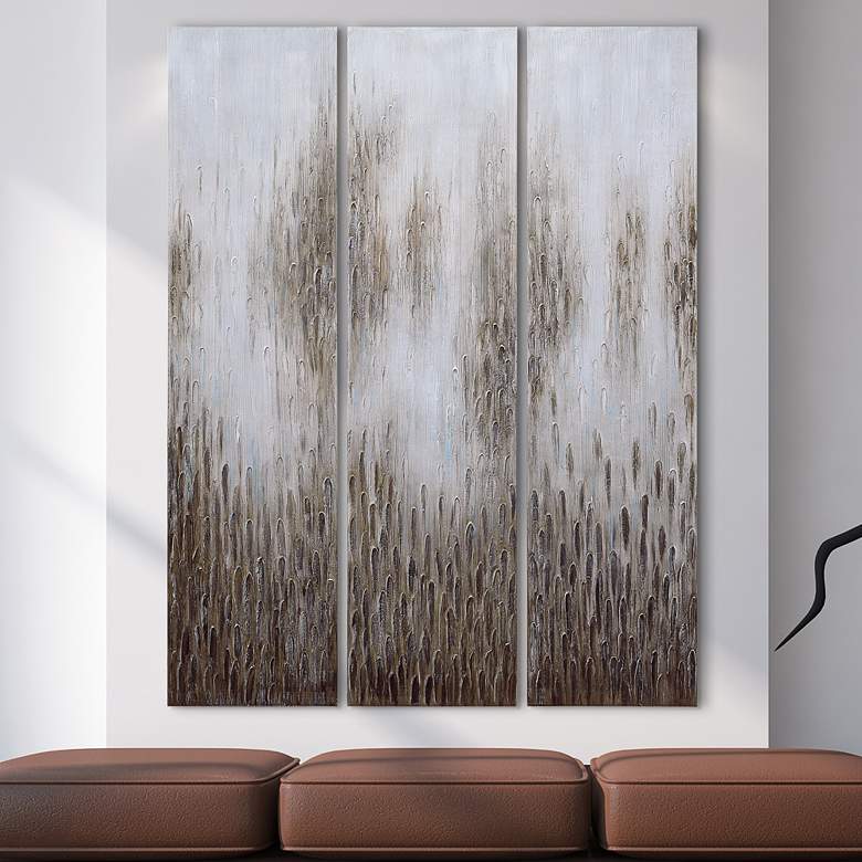 Image 7 Dreamy Field 72 inch High 3-Piece Canvas Wall Art Set more views