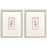 1_Dreamy Seahorse 11"W x 14"H Framed Art Set of 2