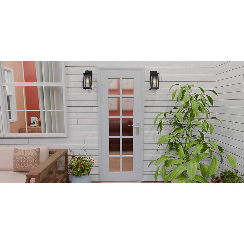 Image 3 Drescher 1-Light Matte Black Outdoor Wall Lantern more views