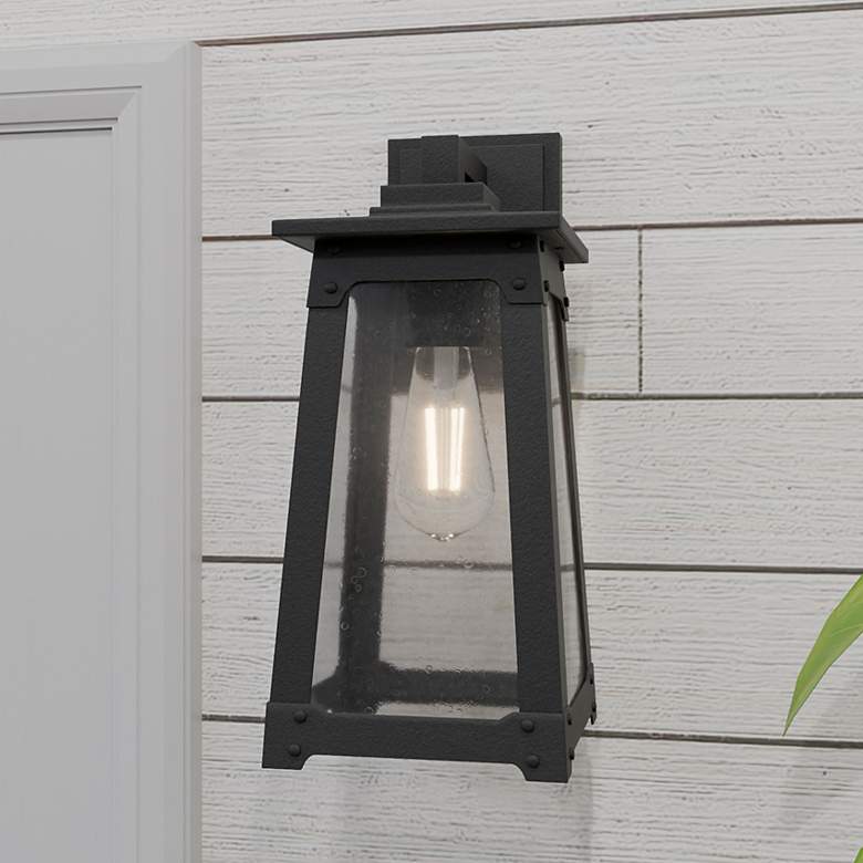 Image 1 Drescher 1-Light Matte Black Outdoor Wall Lantern