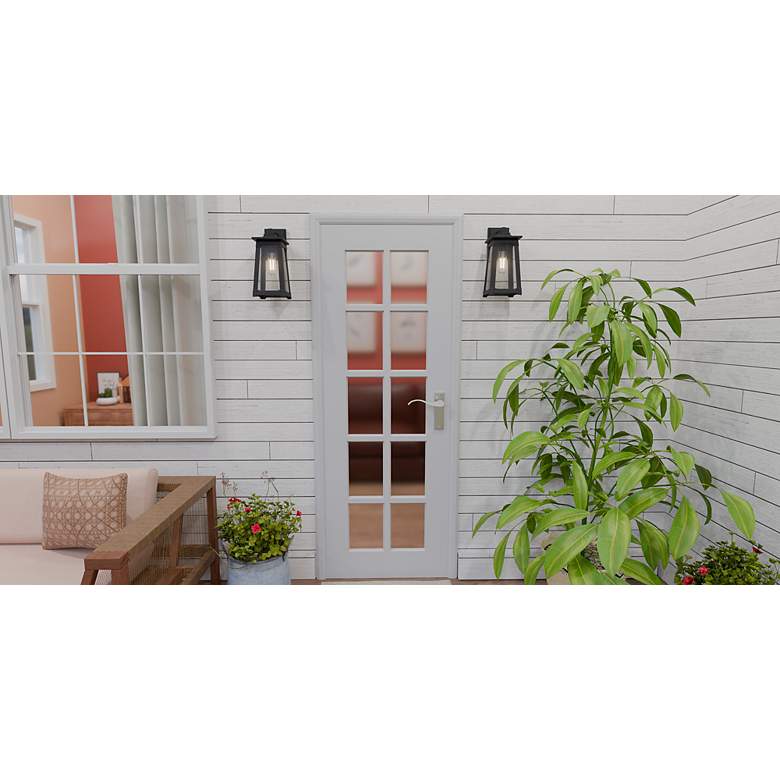 Image 3 Drescher 1-Light Matte Black Outdoor Wall Lantern more views