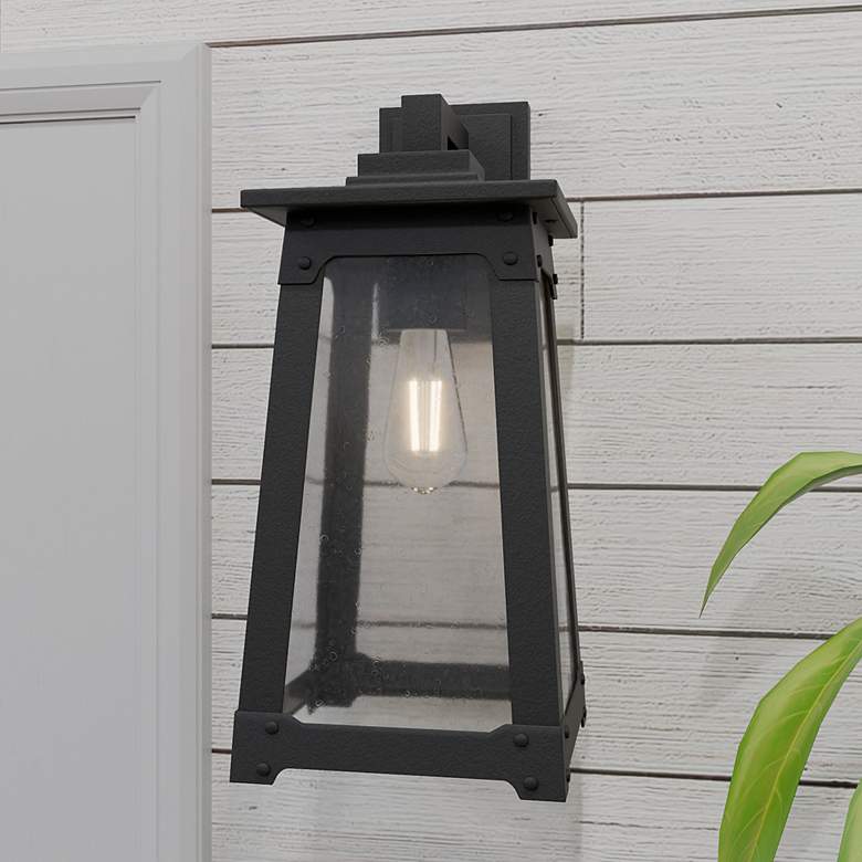 Image 1 Drescher 1-Light Matte Black Outdoor Wall Lantern