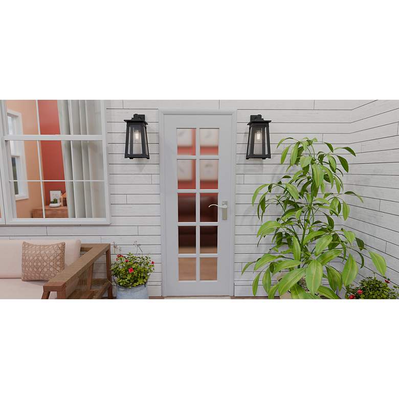 Image 3 Drescher 1-Light Matte Black Outdoor Wall Lantern more views