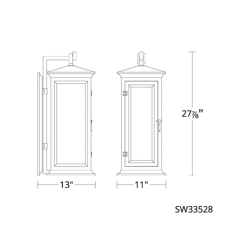 Image 3 Dresden 28"H x 11"W 4-Light Outdoor Wall Light in Burnish Brass more views