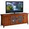 Dresden 60" Wide Russet 4-Door Wood TV Console by Leick