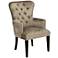 Dresden Tufted Taupe Accent Armchair