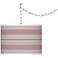 Dressy Rose Bold Stripe Giclee Glow Plug-In Swag Pendant