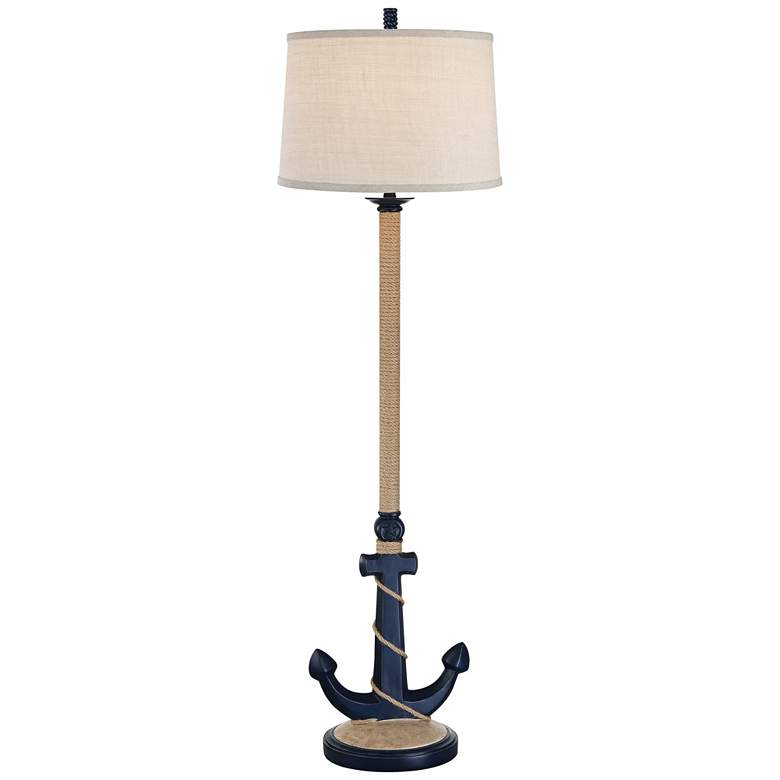 Image 1 Drew Navy Blue Nautical Floor Lamp