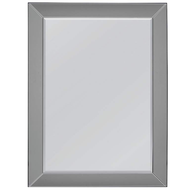 Image 1 Drew Smoked Gray Mirrored 36" x 48" Rectangular Wall Mirror
