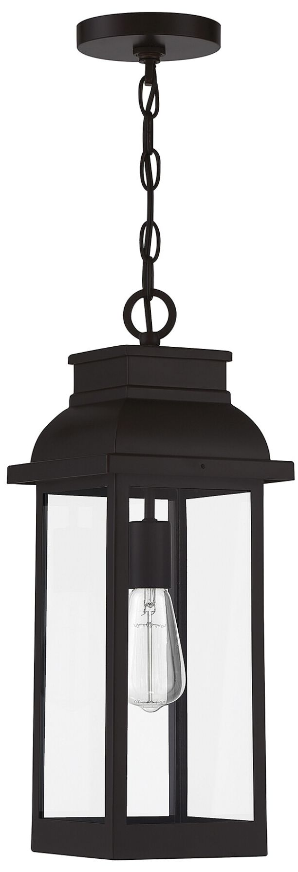 Image 2 Drexel 1-Light Outdoor Hanging Lantern in English Bronze more views