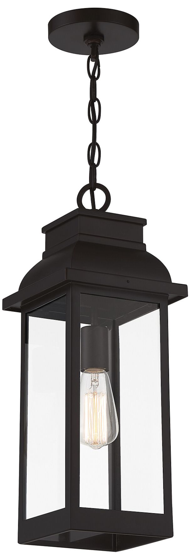 Image 3 Drexel 1-Light Outdoor Hanging Lantern in English Bronze more views