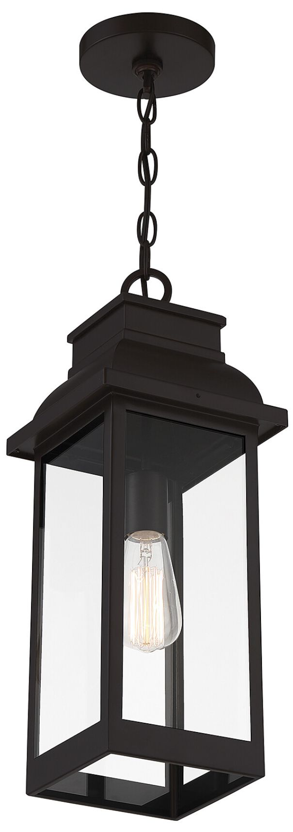 Image 4 Drexel 1-Light Outdoor Hanging Lantern in English Bronze more views