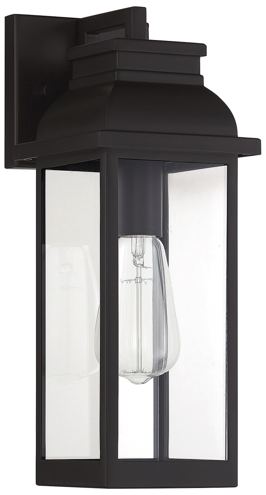 Image 2 Drexel 1-Light Small Outdoor Wall Lantern in English Bronze more views