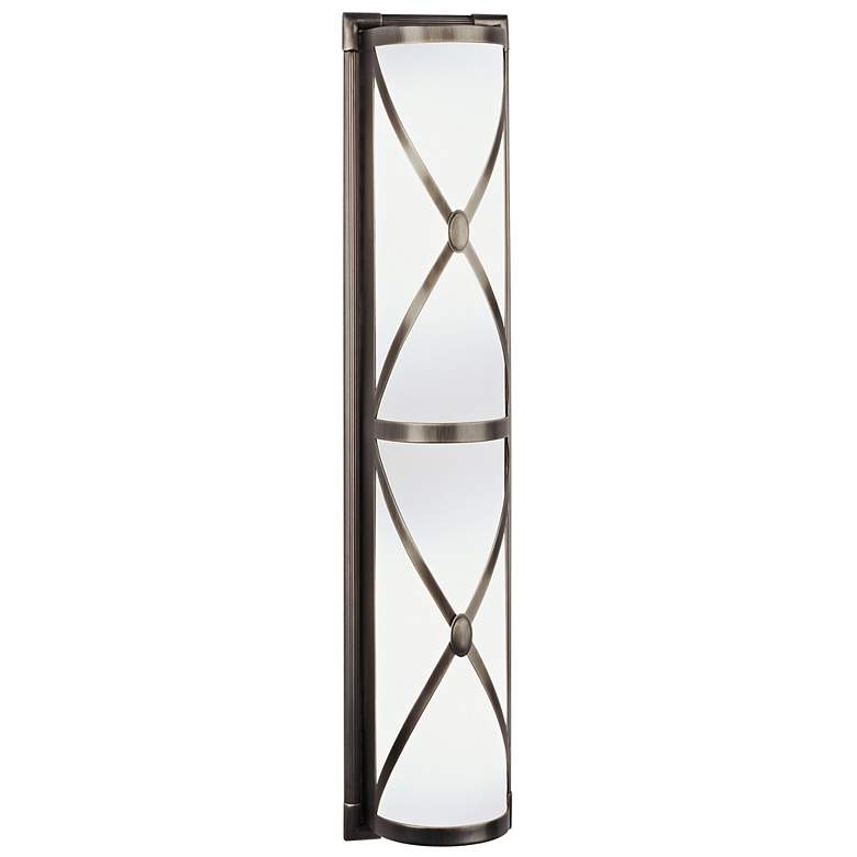 Image 1 Drexel Dark Antique Nickel 25" Wide ADA Wall Sconce